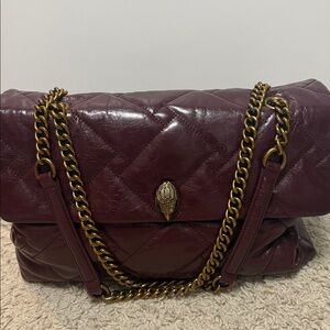 Kurt Geiger Dark Burgundy Quilted Bag Xxl